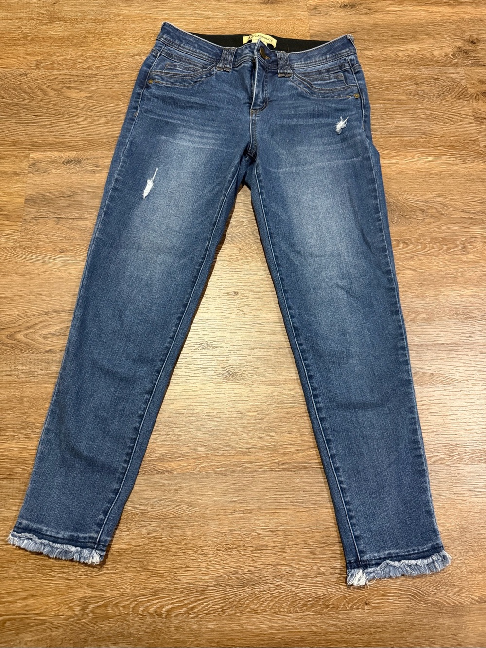 Democracy Ab Technology Jeans Women’s 6 Frayed Hem Skinny Stretch Distressed